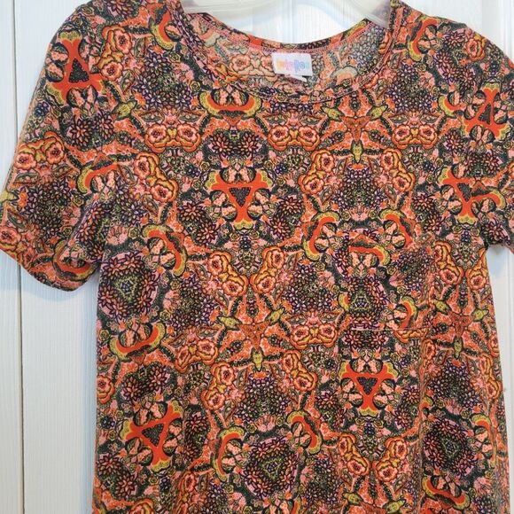 LuLaRoe Boho Multicolor Carly Dress Size XS oversized - Picture 3 of 6